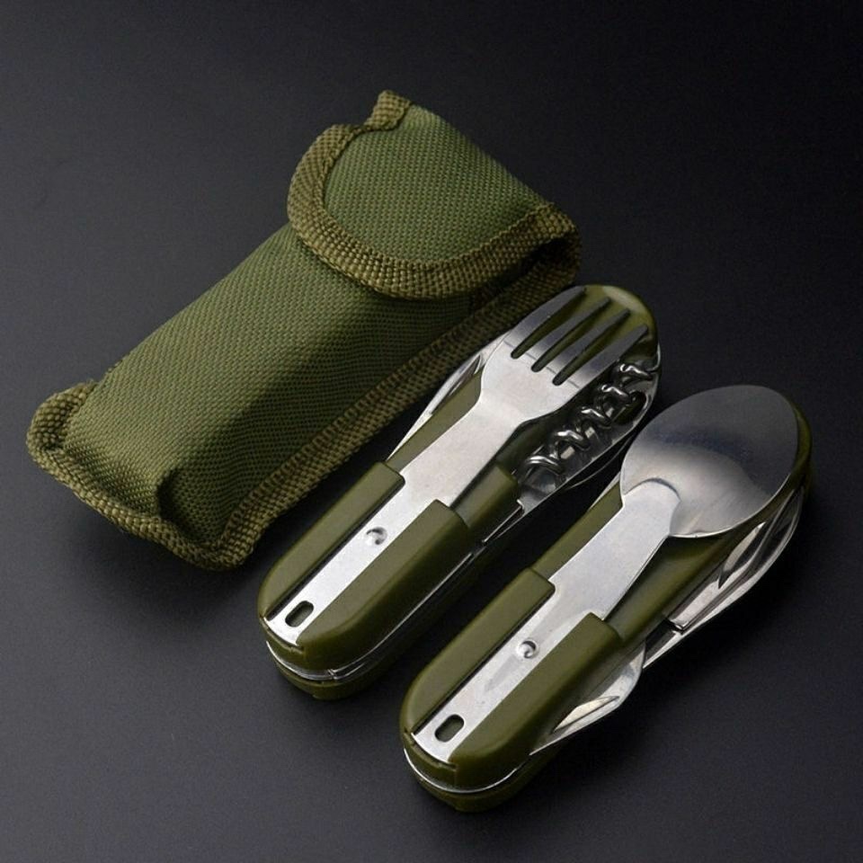 Camping Knife Multi-Tool - Outdoor Camp Tableware Survival Tools 7