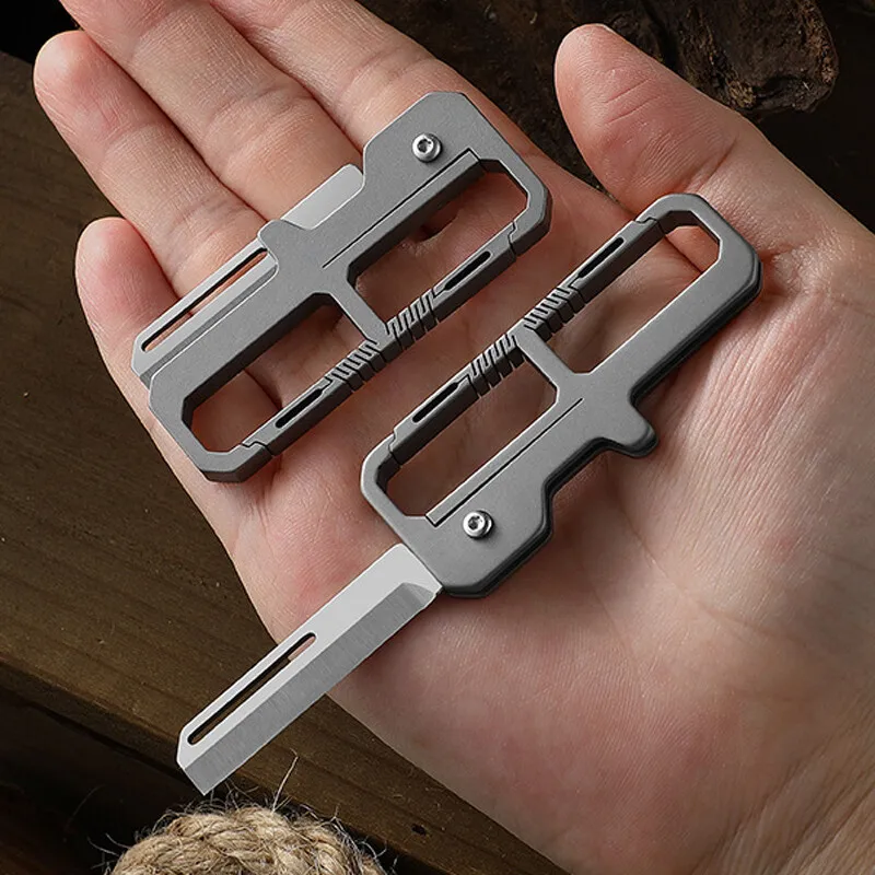 Camping Knife Multi-Tool - FEGVE Titanium Pocket Folding Blade Knife