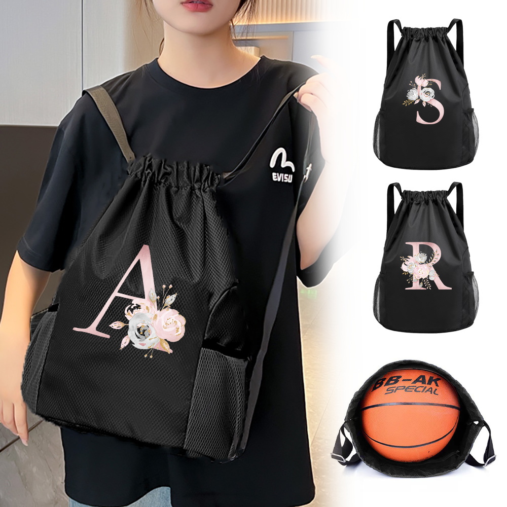 Dry Bag Waterproof - Black drawstring bag, gym backpack, waterproof