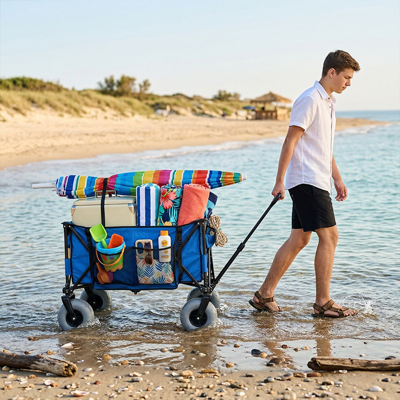 Foldable Metal Beach Wagon Qui - огляд і ціна Outdoor Camping Furniture