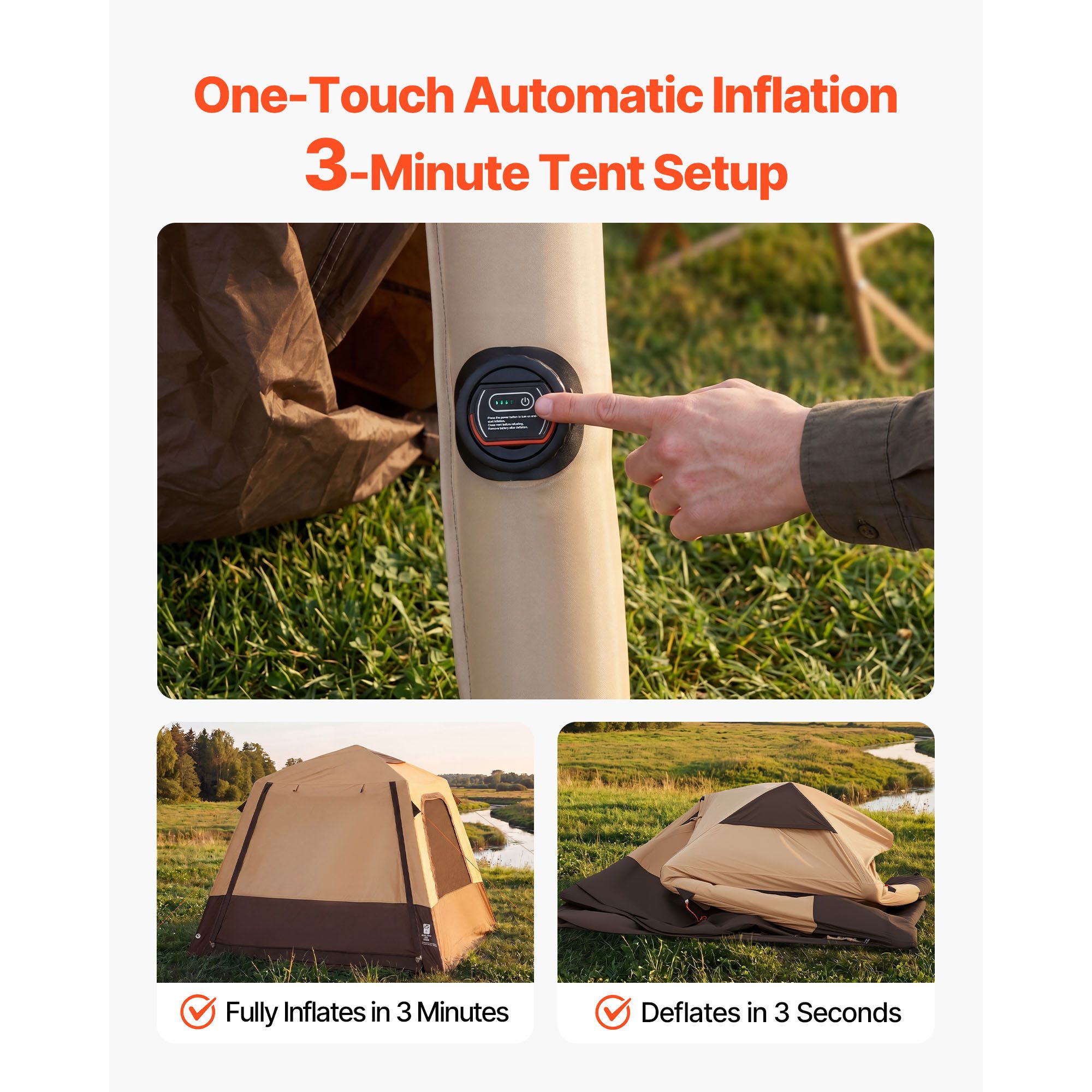 Camping Tent, 4 Person Inflata - огляд і ціна Outdoor Camping On Youtube
