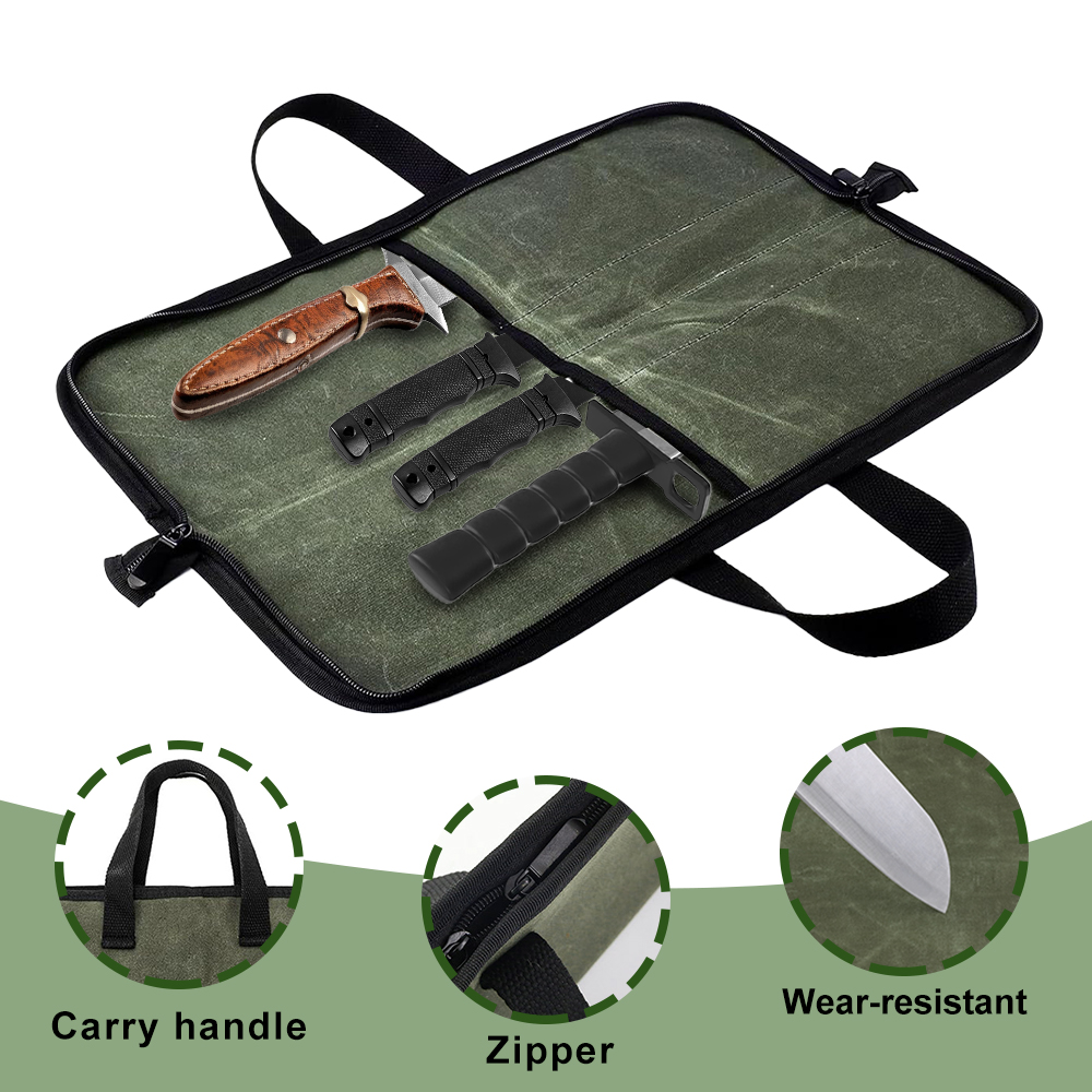 Waxed Canvas Knife Roll Bag Mu - огляд і ціна Camping Knife Multi-Tool