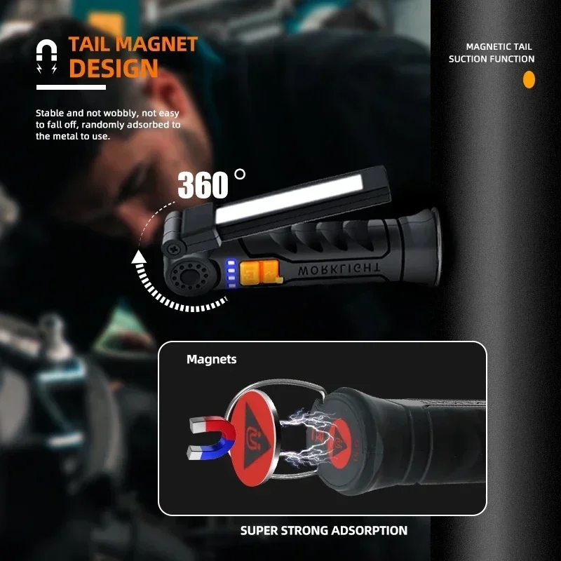 Portable COB LED Flashlight US - огляд і ціна Battery Outdoor Camping