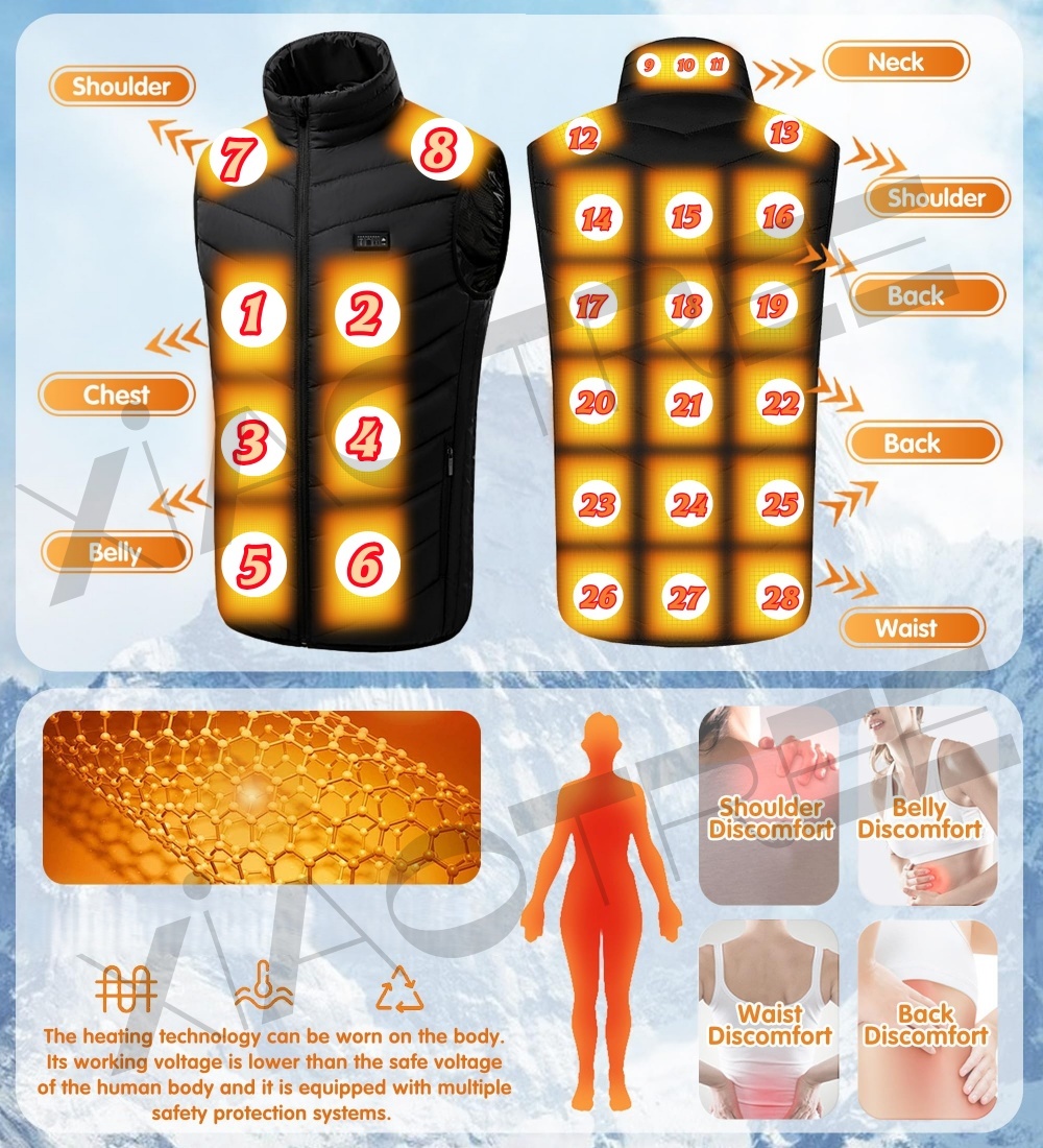 28/9 Areas Heated Vest Men Jac - огляд і ціна Outdoor Camping Jacket