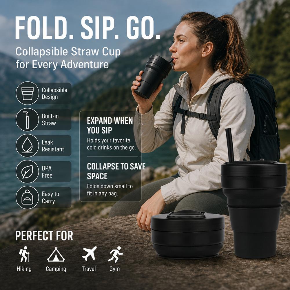 Collapsible Silicone Coffee Cu - огляд і ціна Collapsible Water Bottle