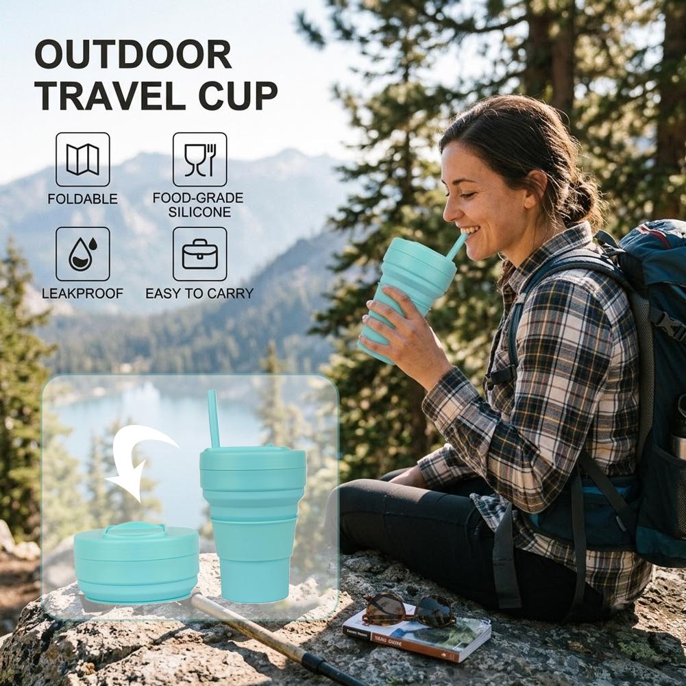 Collapsible Silicone Coffee Cu - огляд і ціна Collapsible Water Bottle