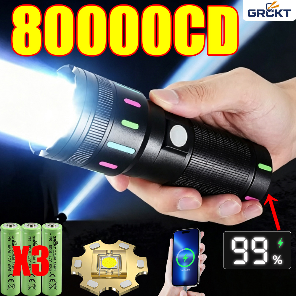 80000CD Most Powerful LED Flas - огляд і ціна Battery Outdoor Camping
