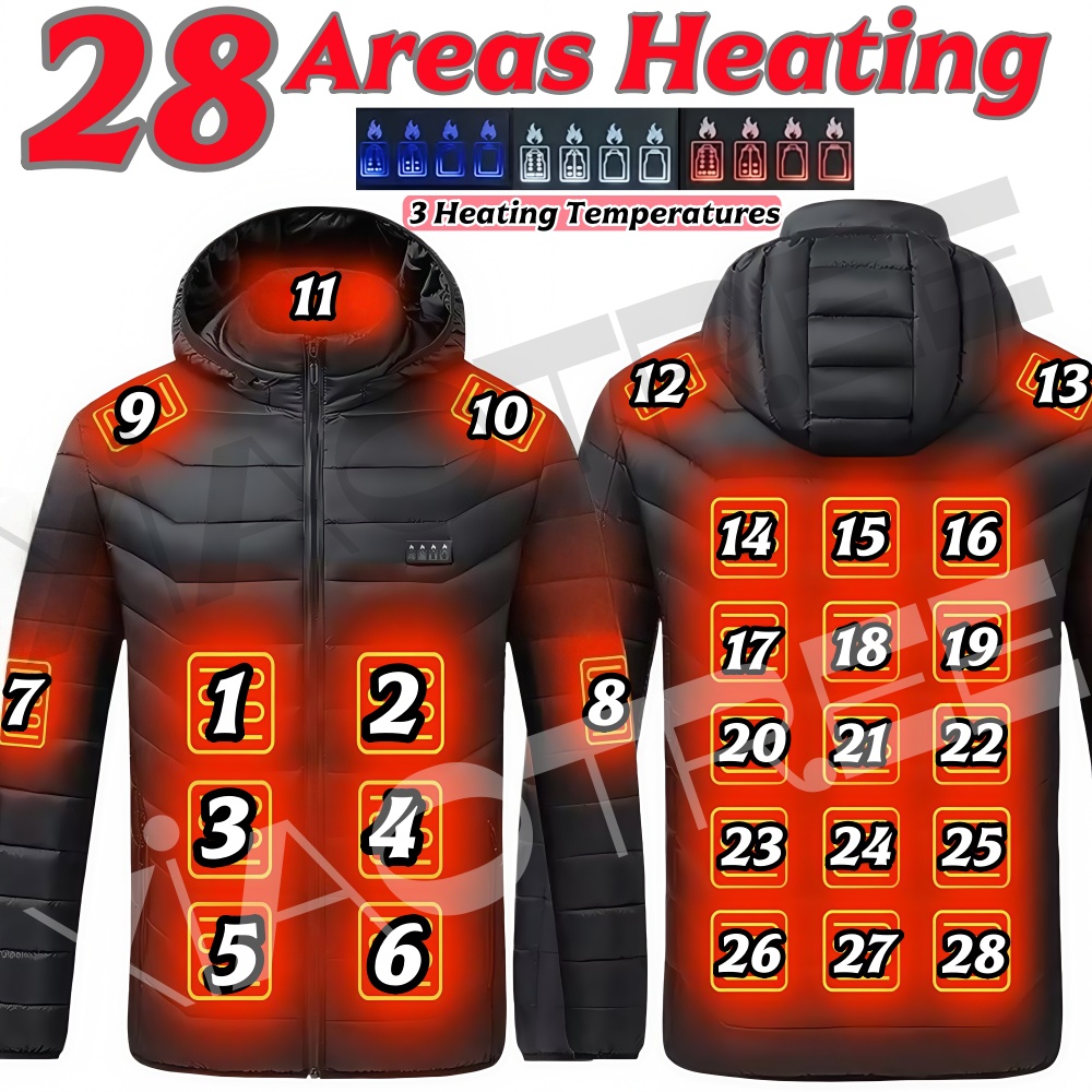 28 Areas Men Women's Heating J - огляд і ціна Outdoor Camping Jacket