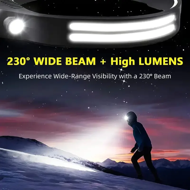 LED Sensor Headlamp USB Rechar - огляд і ціна Battery Outdoor Camping