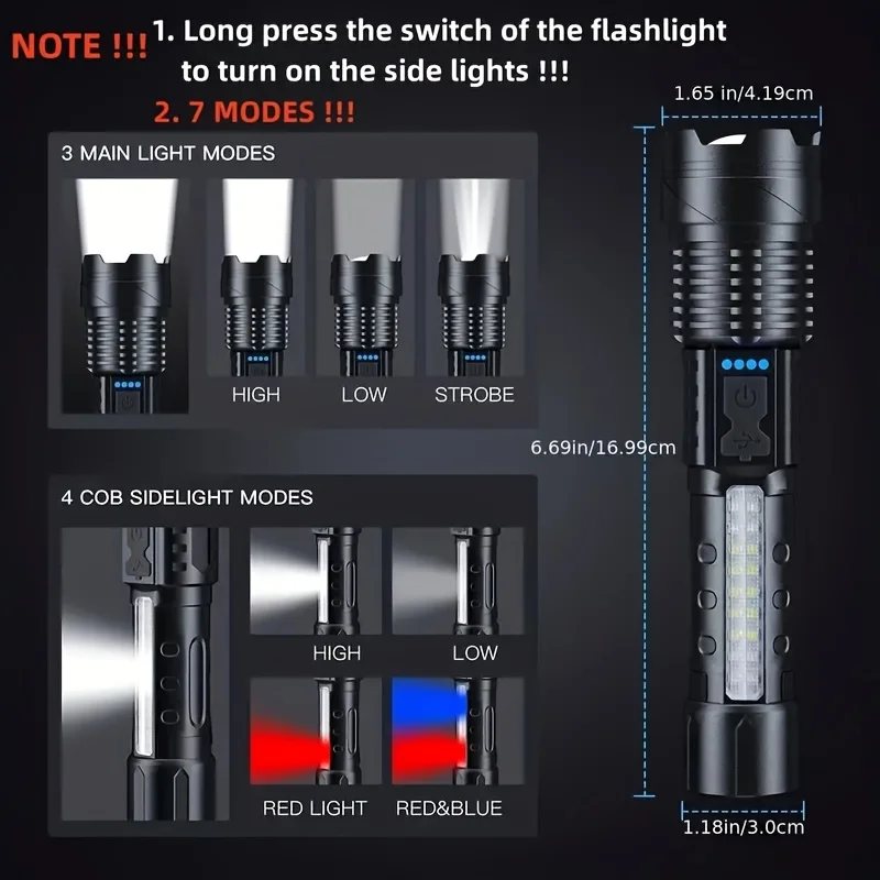 Powerful LED Flashlight Batter - огляд і ціна Battery Outdoor Camping